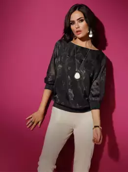 Повседневный образ Блузка без шнуровки Casual Looks, черный