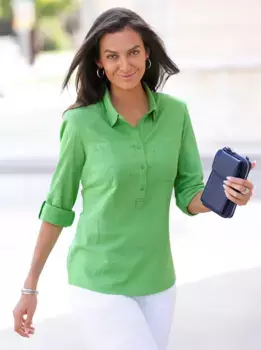 Повседневный образ блузка с длинными рукавами Casual Looks, цвет Apfel