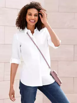 Повседневный образ, длинная блузка Casual Looks, цвет Ecru