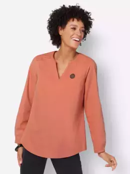 Повседневный образ, длинная блузка Casual Looks, цвет Papaya