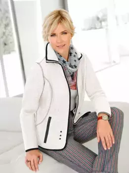 Повседневный образ флисовая куртка Casual Looks, цвет Ecru