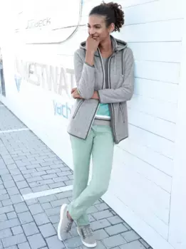 Повседневный образ флисовая куртка Casual Looks, цвет Grau-Meliert