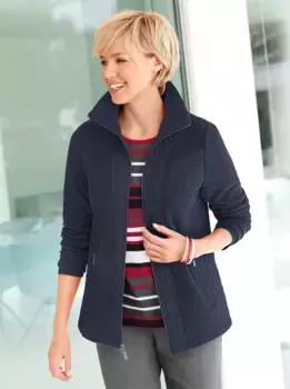 Повседневный образ флисовая куртка Casual Looks, цвет морской волны