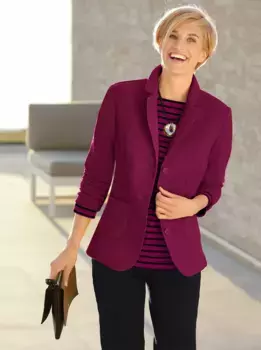 Повседневный образ флисовая куртка Casual Looks, цвет Beere