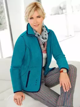 Повседневный образ флисовая куртка Casual Looks, цвет Petrol