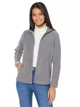Повседневный образ флисовая куртка Casual Looks, голубой