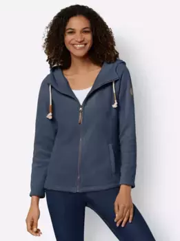 Повседневный образ флисовая куртка Casual Looks, голубой