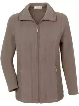 Повседневный образ флисовая куртка Casual Looks, коричневый