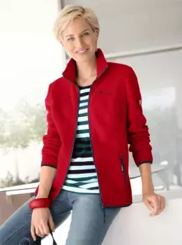 Повседневный образ флисовая куртка Casual Looks, красный