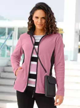 Повседневный образ флисовая куртка Casual Looks, розовый
