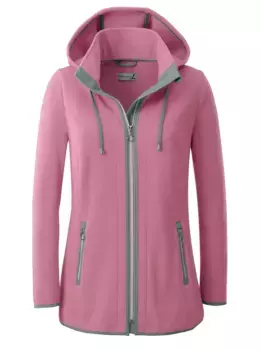 Повседневный образ флисовая куртка Casual Looks, розовый