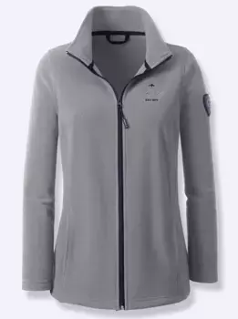 Повседневный образ флисовая куртка Casual Looks, серый