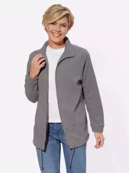Повседневный образ флисовая куртка Casual Looks, серый