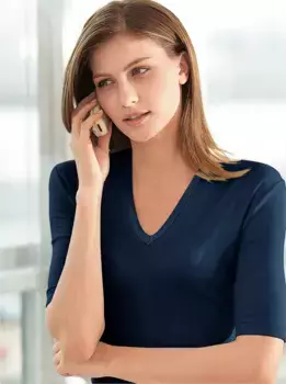 Повседневный образ Футболка "Рубашка" Casual Looks, цвет морской волны