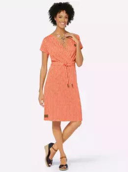 Повседневный образ Платье из джерси "Платье из джерси" Casual Looks, цвет Orange-Ecru