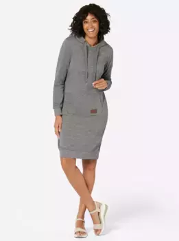 Повседневный образ Платье из джерси "Sweat Dress" Casual Looks, цвет Grau-Wei-Meliert