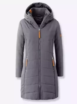 Повседневный образ стеганого пальто Casual Looks, антрацит