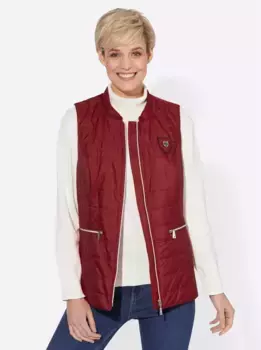 Повседневный образ стеганый жилет Casual Looks, цвет Kirsche