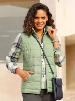 Повседневный образ стеганый жилет Casual Looks, цвет Eucalyptus