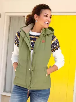 Повседневный образ стеганый жилет Casual Looks, цвет Schilf