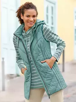 Повседневный образ стеганый жилет Casual Looks, цвет Jade