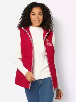 Повседневный образ стеганый жилет Casual Looks, красный