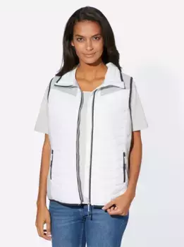 Повседневный образ стеганый жилет Casual Looks, серый