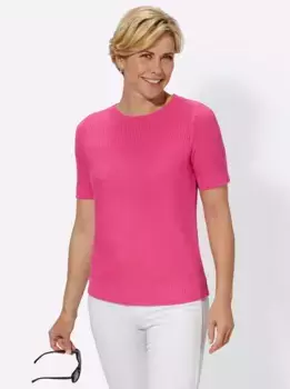 Повседневный образ Свитер с короткими рукавами "Пуловер" Casual Looks, цвет Cyclam