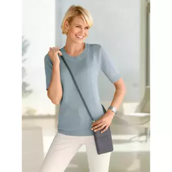 Повседневный образ Свитер с короткими рукавами "Пуловер" Casual Looks, красный