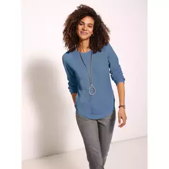 Повседневный образ Свитер с круглым вырезом "Пуловер" Casual Looks, слоновая кость