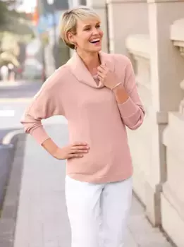 Повседневный образ Свитер-водолазка "Пуловер" Casual Looks, цвет Puder