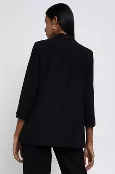 Повседневный пиджак от края до края River Island, черный