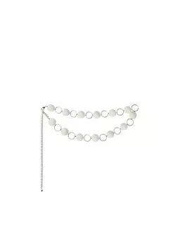 Повседневный ремень Bershka Belt, серебряный