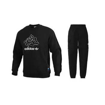 Повседневный спортивный костюм унисекс - черный Adidas Originals, черный
