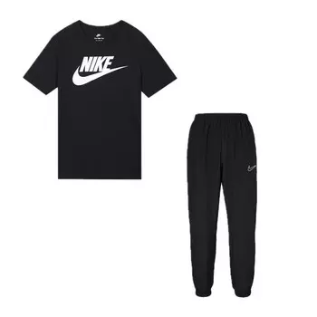 Повседневный спортивный мужской спортивный костюм - черный Nike, черный