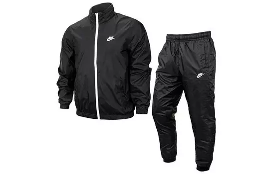 Повседневный спортивный мужской спортивный костюм черный Nike, черный
