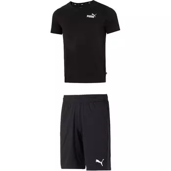 Повседневный спортивный мужской спортивный костюм черный Puma, черный
