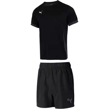Повседневный спортивный мужской спортивный костюм черный Puma, черный