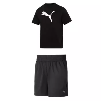 Повседневный спортивный мужской спортивный костюм черный Puma, черный