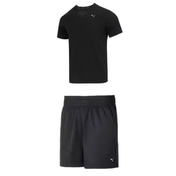 Повседневный спортивный мужской спортивный костюм черный Puma, черный