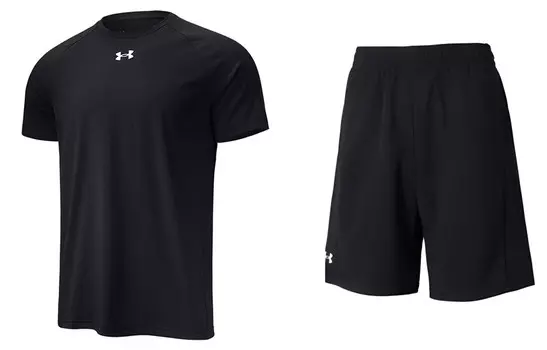 Повседневный спортивный мужской спортивный костюм черный Under Armour, черный