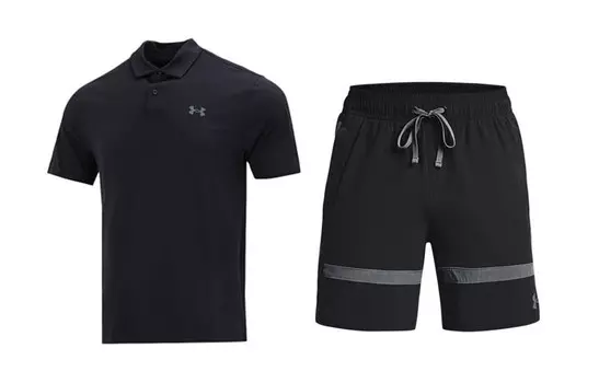 Повседневный спортивный мужской спортивный костюм черный Under Armour, черный
