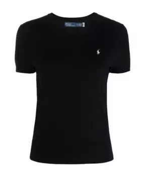 Повседневный свитер с короткими рукавами Polo Ralph Lauren, черный