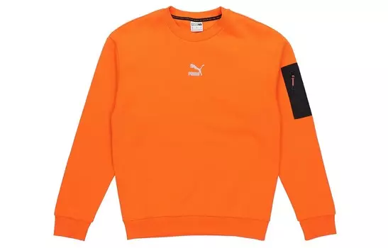 Повседневный свободный свитшот мужской Flame Orange Puma, оранжевый