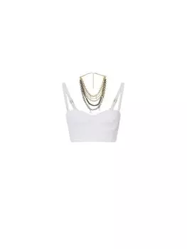 Повседневный топ Elisabetta Franchi, белый