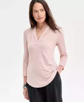 Повседневный топ JM Collection, коричневый/бежевый