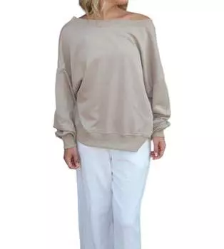 Повседневный топ с длинными рукавами в цвете Taupe POL, серо-коричневый