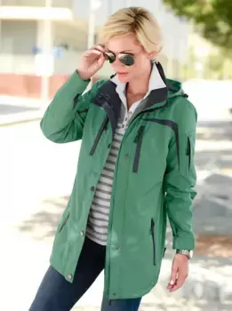 Повседневный вид. Функциональная куртка с капюшоном Casual Looks, зеленый