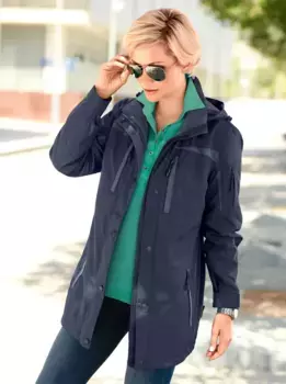 Повседневный вид. Функциональная куртка с капюшоном Casual Looks, цвет морской волны