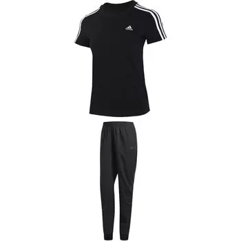 Повседневный женский спортивный костюм черного цвета Adidas